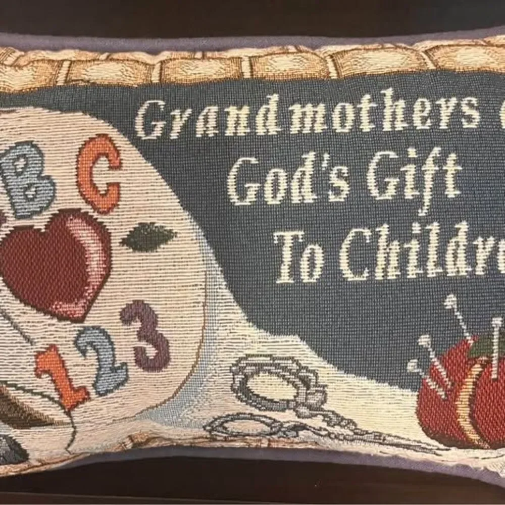 Grandmothers are God's Gift To Children Tapestry Pillow